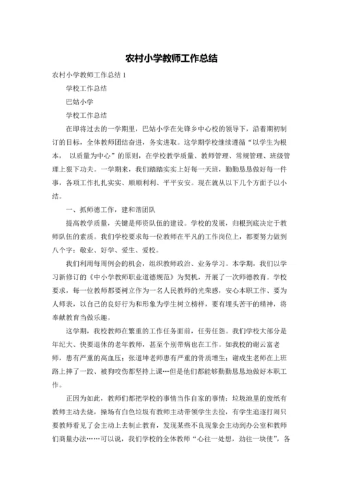 农村小学教师工作总结.docx