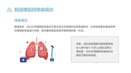 蓝色简约科技慢阻肺相关知识培训PPT课件世界慢阻肺日