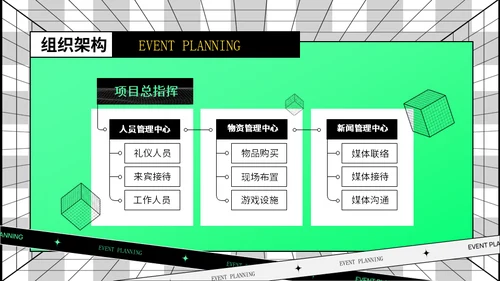 绿色潮流时尚活动策划时空引力场通用PPT模版