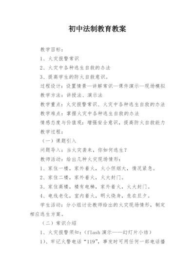 初中法制教育教案.docx