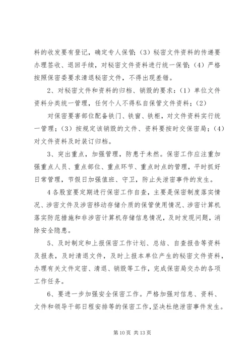 第一篇：保密工作计划XX年XX县国土资源局保密工作计划.docx