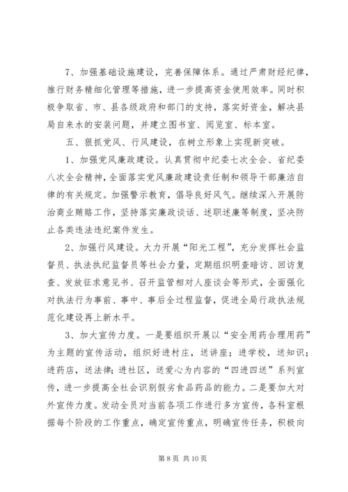 全县食品药品监督管理工作要点.docx