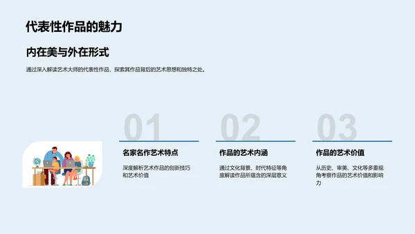 艺术大师生涯解析PPT模板