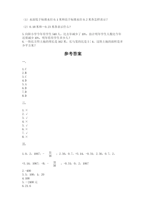 浙教版数学小升初模拟试卷精品【典优】.docx