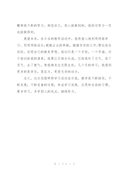 教师远程培训个人研修总结.docx