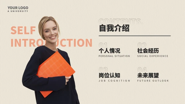 新员工分享自我介绍PPT模板