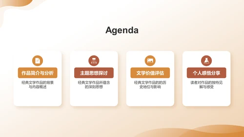 橙色渐变读书汇报PPT模板