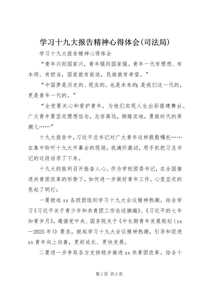 学习十九大报告精神心得体会(司法局) (5).docx