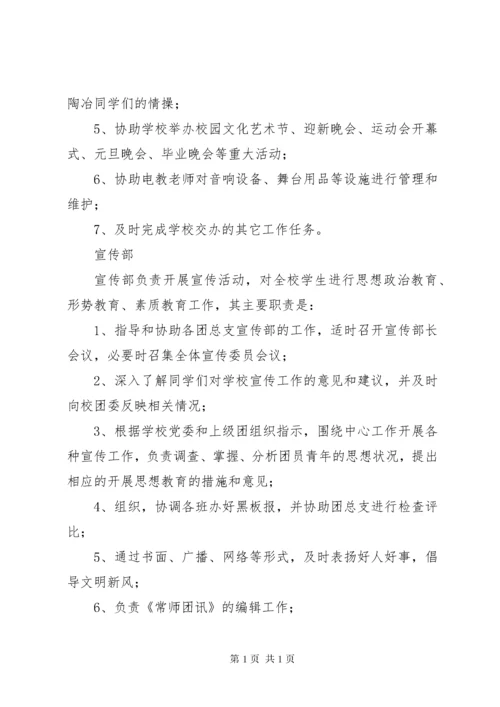 学校团委会机构设置及干部职责.docx