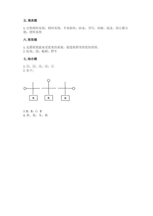 教科版二年级上册科学期末测试卷精品附答案.docx
