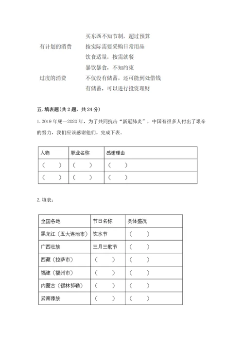 部编版四年级下册道德与法治 期末测试卷附参考答案【典型题】.docx