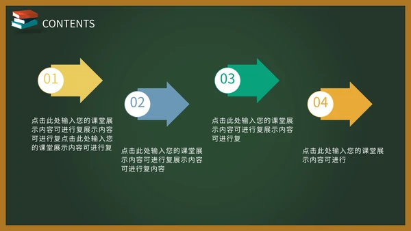 绿色黑板卡通教师课件PPT模板