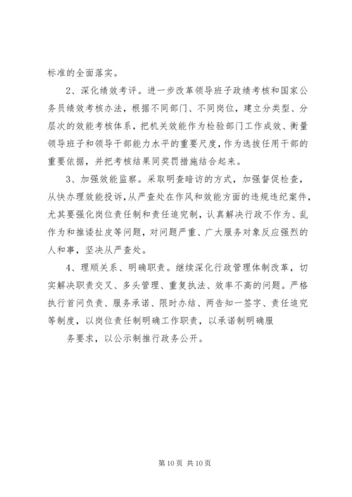 县政府机关效能建设调查汇报.docx