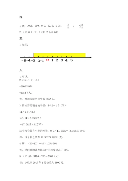 北师大版数学小升初模拟试卷精品（名师系列）.docx
