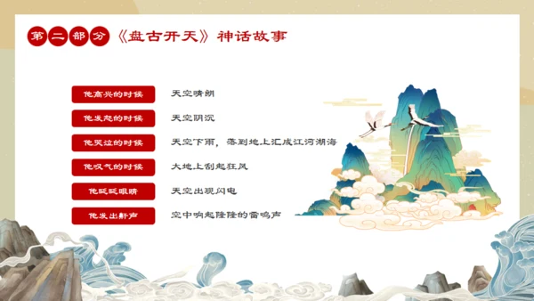 中国民间神话传说盘古开天通用PPT模板