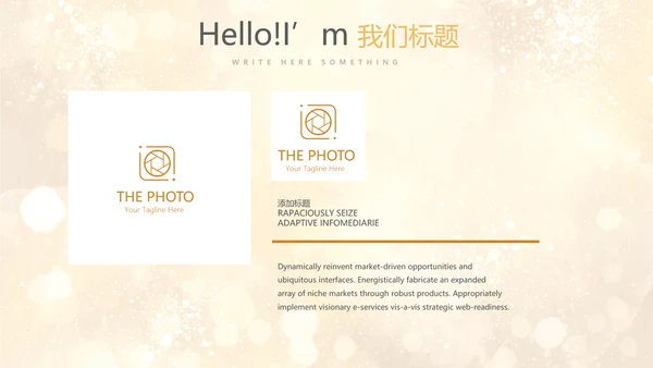 金色星光璀璨公司产品介绍宣传通用PPT动态模板