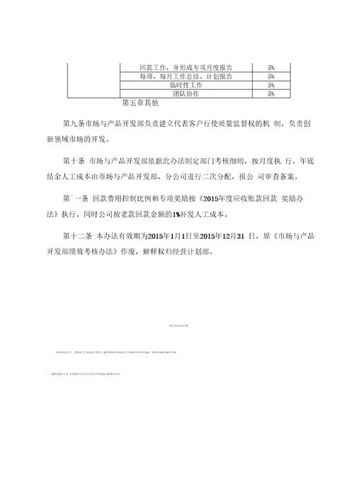 市场营销绩效考核办法