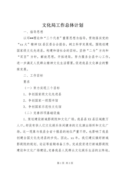 文化局工作总体计划 (2).docx