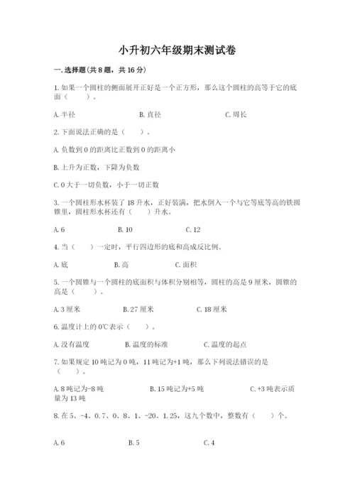 小升初六年级期末测试卷带答案（培优b卷）.docx