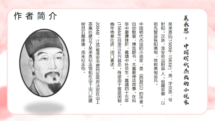 西游记分享阅读通用PPT模板课件