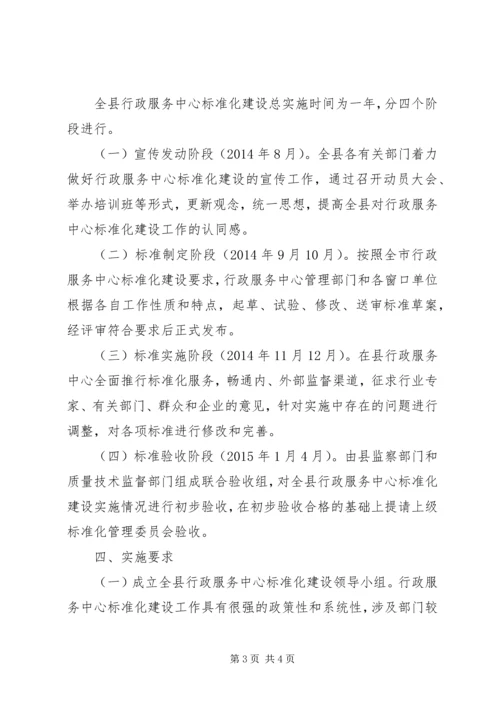 行政服务标准化建设实施方案 (2).docx