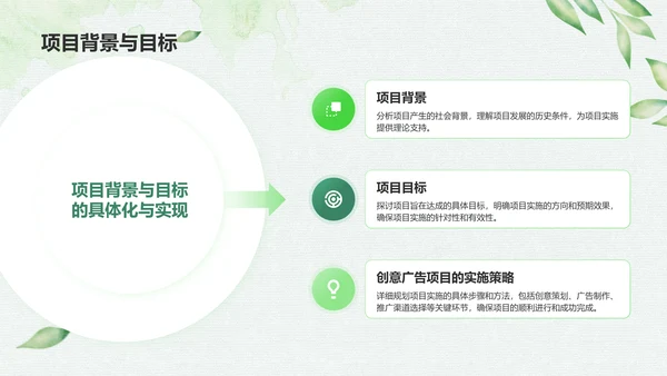 绿色小清新创意广告设计PPT模板