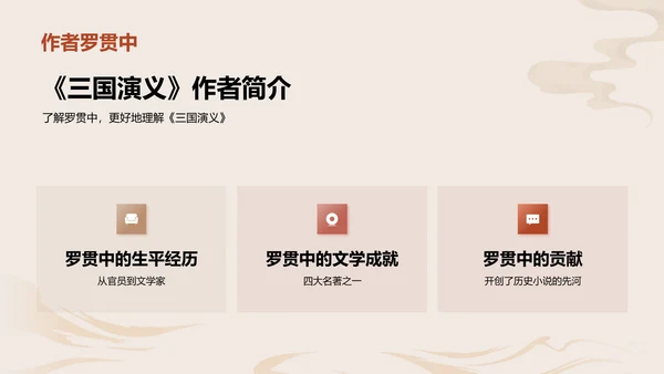 红色古风教育培训三国演义的历史与传承PPT模板