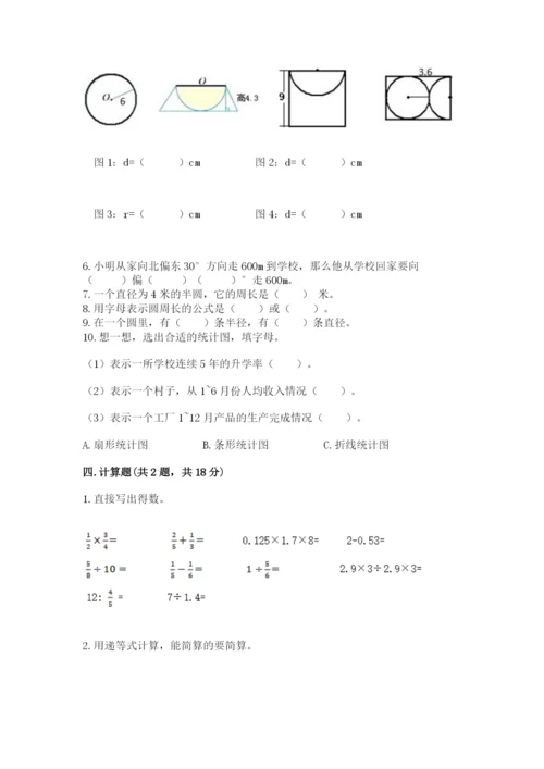 2022年人教版六年级上册数学期末测试卷【a卷】.docx