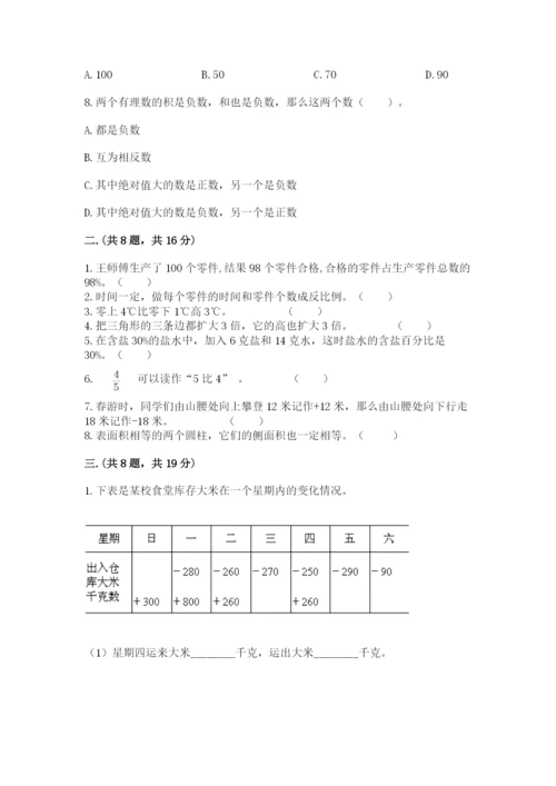 青岛版六年级数学下学期期末测试题【综合题】.docx