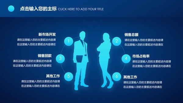 蓝色科技2020年终总结新年计划述职报告PPT