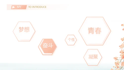 小清新学生简历自我介绍动态PPT模板