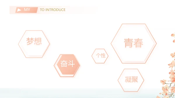 小清新学生简历自我介绍动态PPT模板