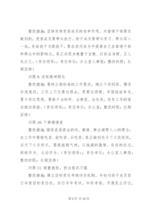 县卫计局党的群众路线教育实践活动整改方案.docx