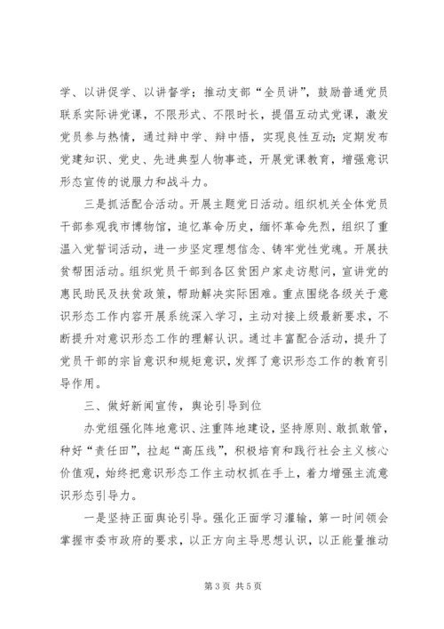 棚改办党组关于意识形态工作情况报告_1.docx