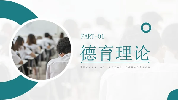 青绿色简约实拍风德育班主任培训PPT模板班主任班主任培训