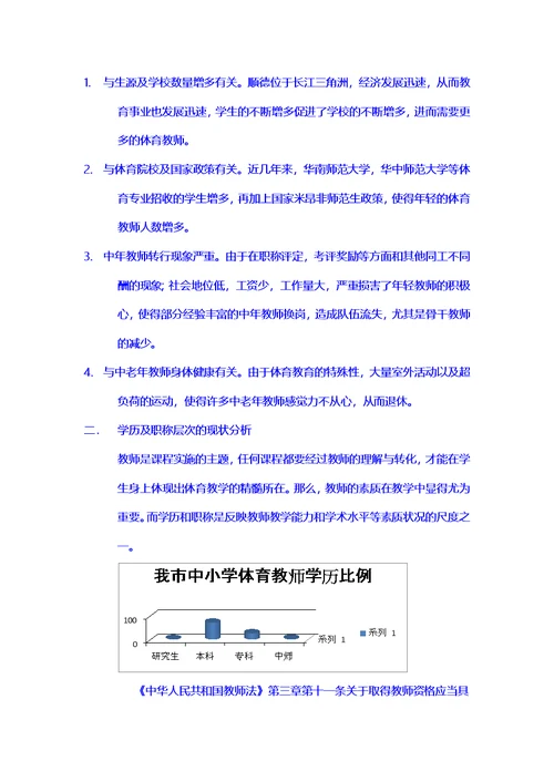 关于中小学体育教师现状的调查(同名34235)