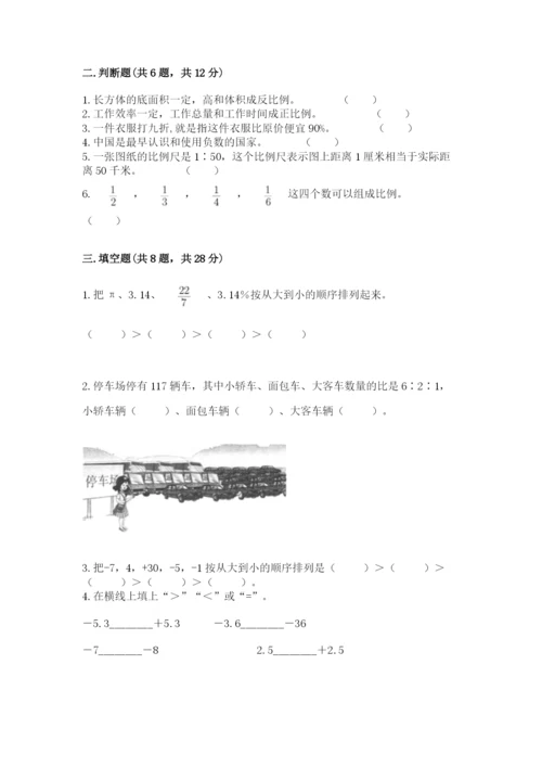沧州市任丘市六年级下册数学期末测试卷必考题.docx