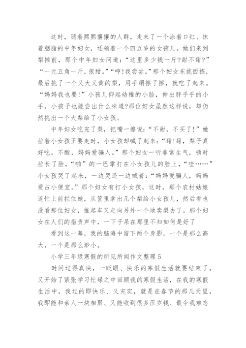 小学三年级寒假的所见所闻作文整理五篇.docx