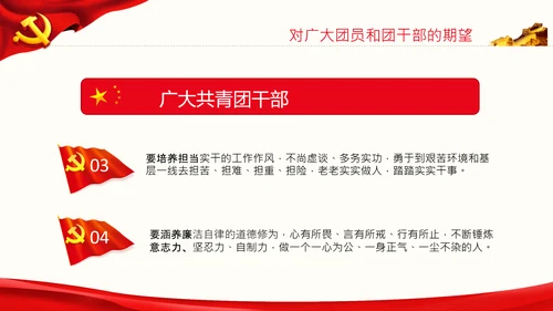 在庆祝共青团成立100周年大会上的讲话PPT