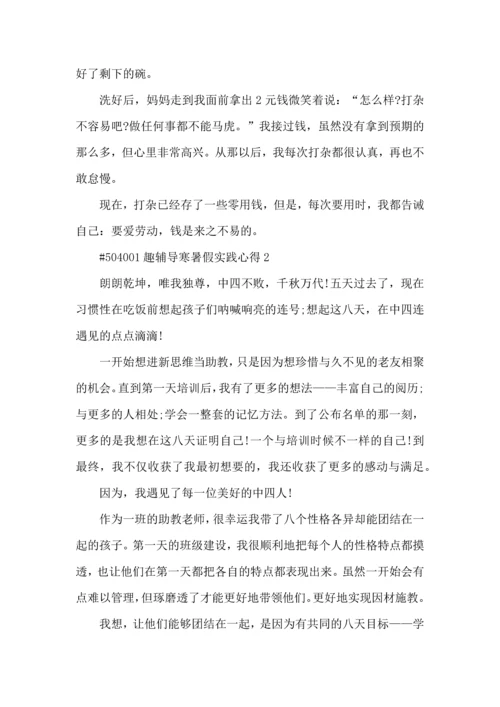 趣辅导寒暑假实践心得5篇.docx