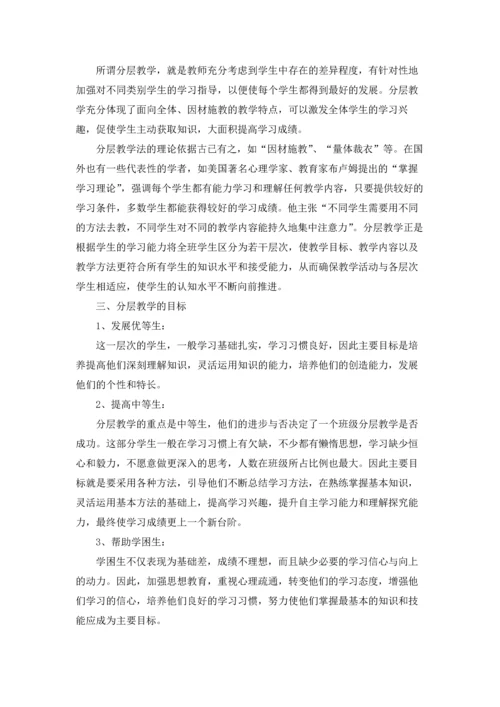 初中分层教学实施方案6篇.docx