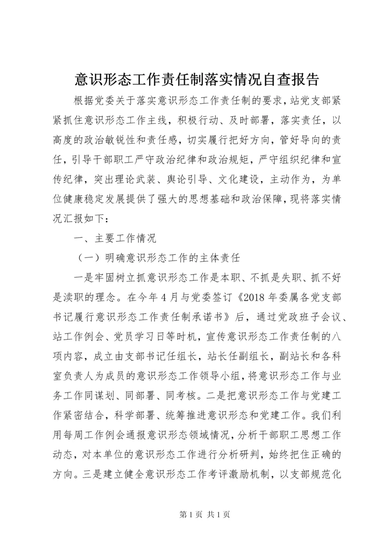 意识形态工作责任制落实情况自查报告.docx