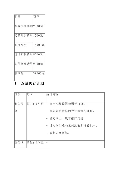 暑假班招生创意方案