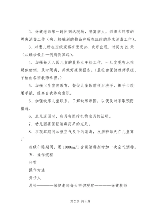 预防水痘传染病工作应急预案 (3).docx