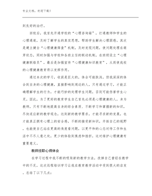 教师挂职心得体会优选例文18篇文档选编.docx