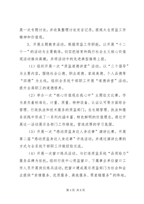 质监局践行社会主义核心价值观主题教育活动实施方案.docx