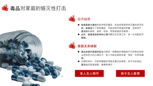红色简约风远离毒品PPT