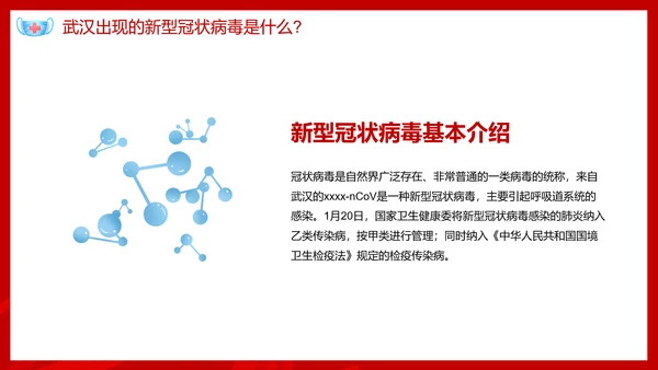 新型冠状病毒预防知识宣传PPT课件