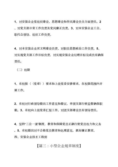 安装公司专项规章新规制度.docx