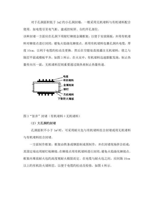 电缆防火封堵综合施工专题方案.docx